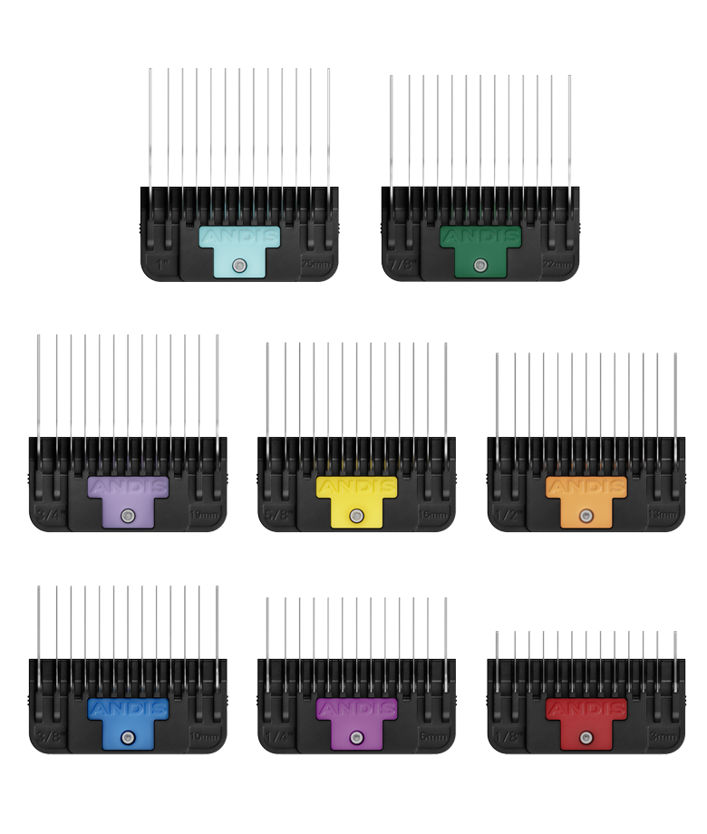 Andis Wide Blade Combs 8-Piece Set