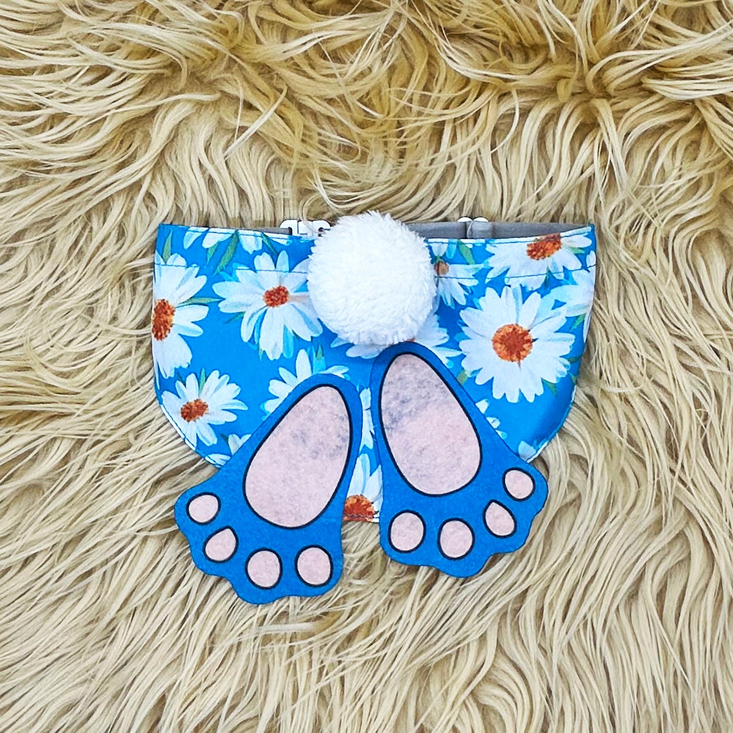 Bib Bunny Butt Blue Floral