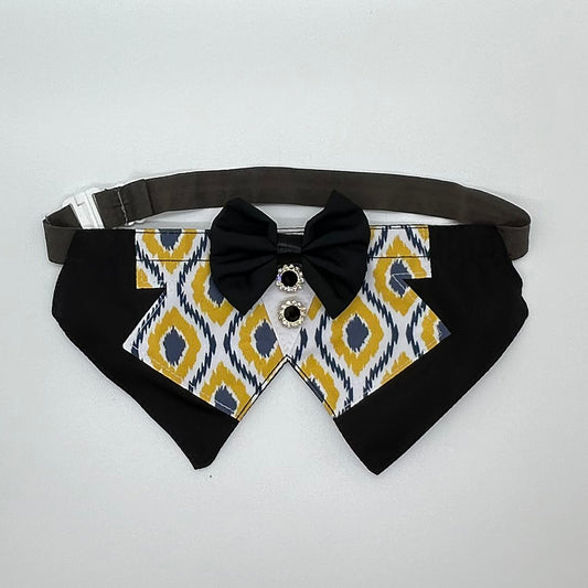 Boy Bib Gold and Grey