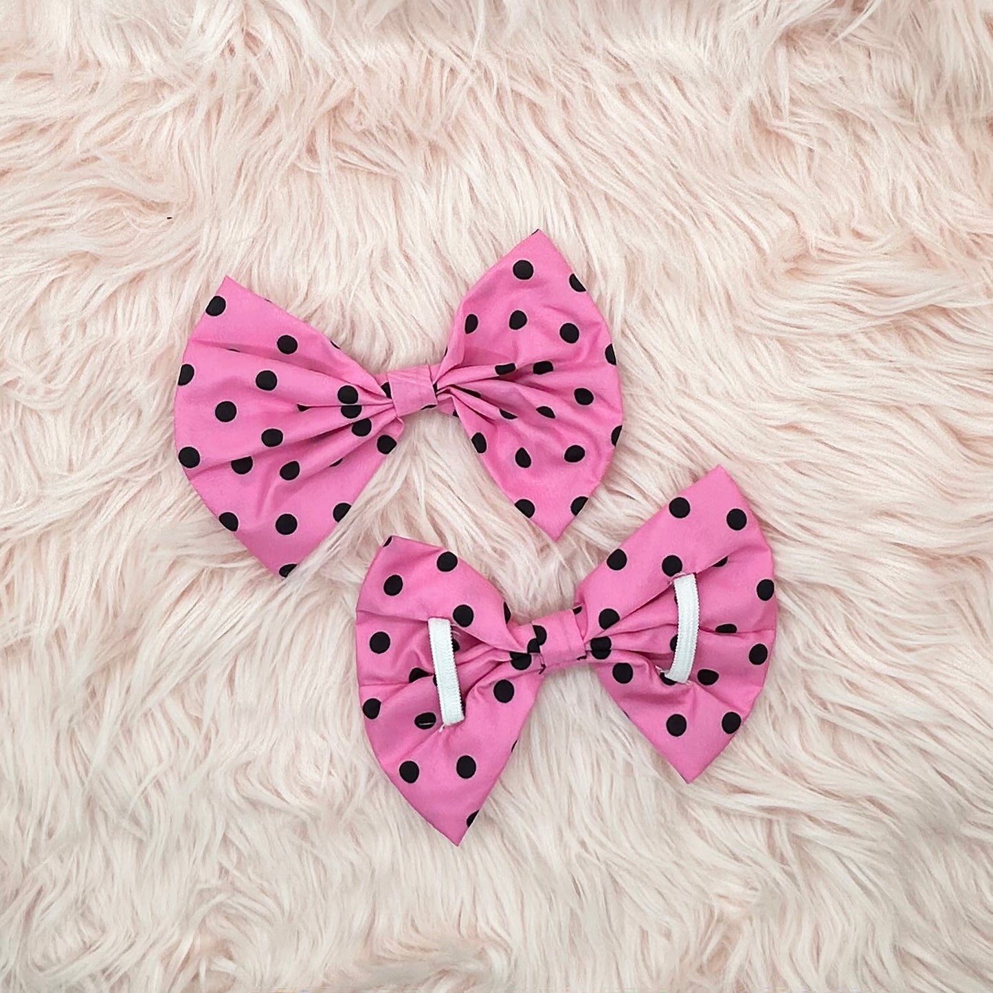 Collar Bow Tie Pink Dot