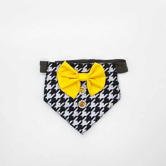 Boy Bib Houndstooth Design