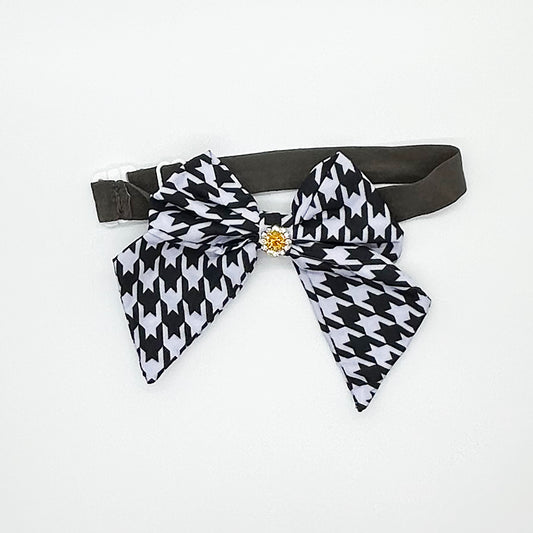 Girl Bow Tie Tails Houndstooth Design