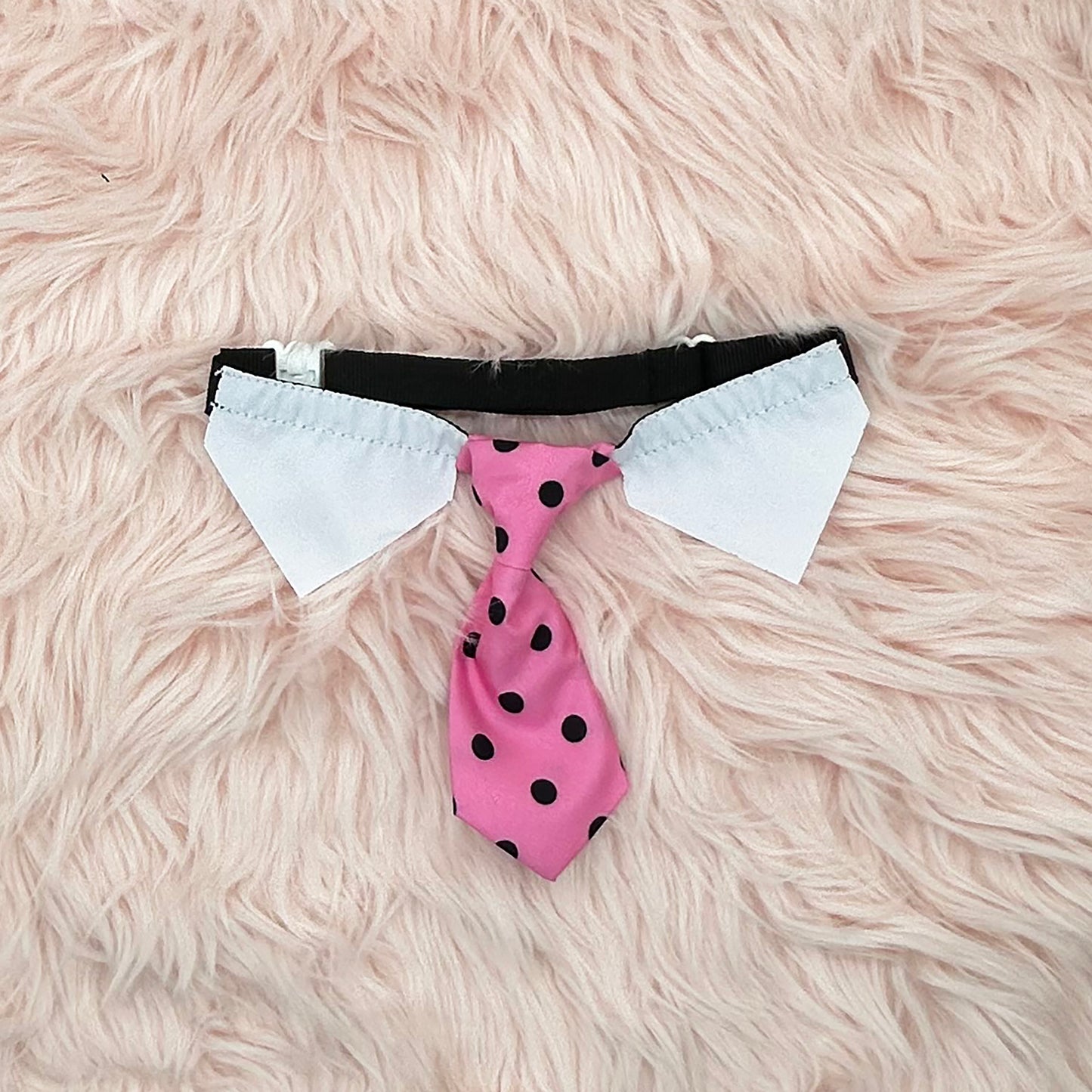 Shirt Collar Tie Pink Dot