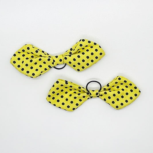 Vintage Bow Yellow Dot